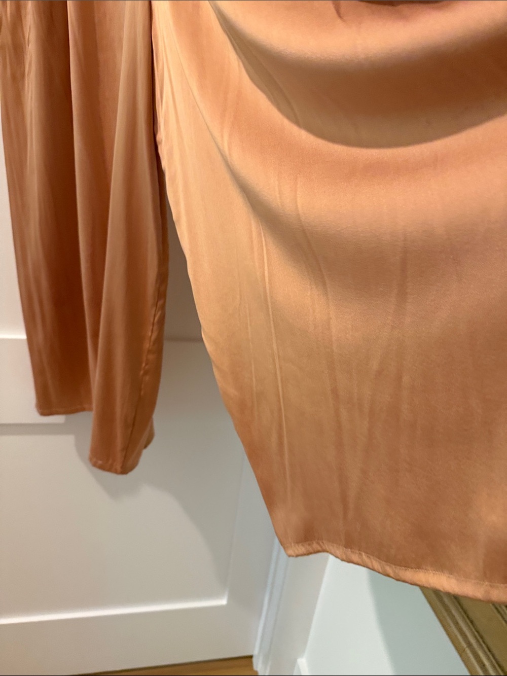 Miranda Bennett peach silk palazzo pant - Picture 6 of 8
